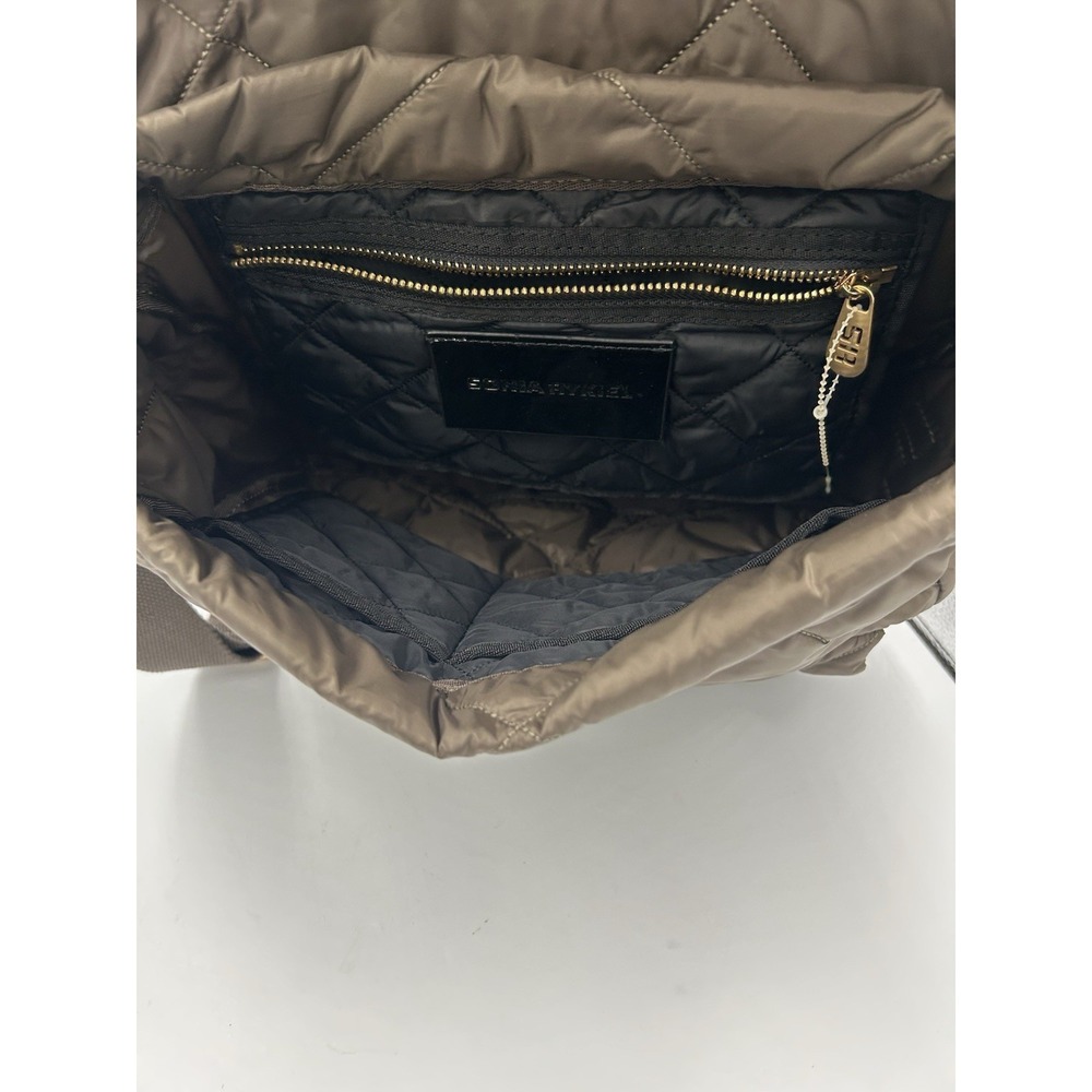 Sonia Rykiel Brown Quilted Shoulder/Crossbody Bag Gold Hardware Zip Snap Pockets - Picture 8 of 14